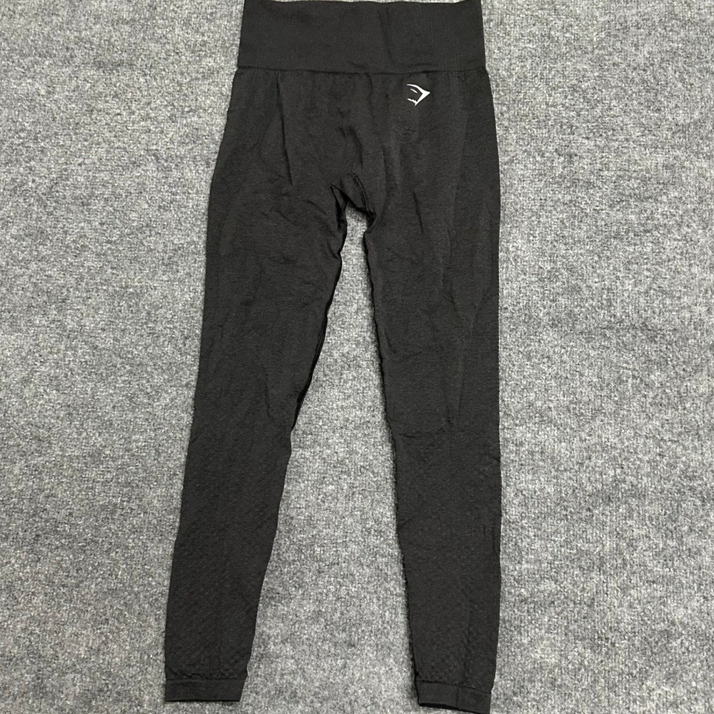 Gymshark Leggings Womens Size S Black Vital Seamless High Waisted Athletic Yoga